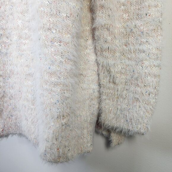 Lou & Grey Womens Sweater Large Long Sleeve Pullover Fuzzy Eyelash Knit Speckled - Picture 6 of 8